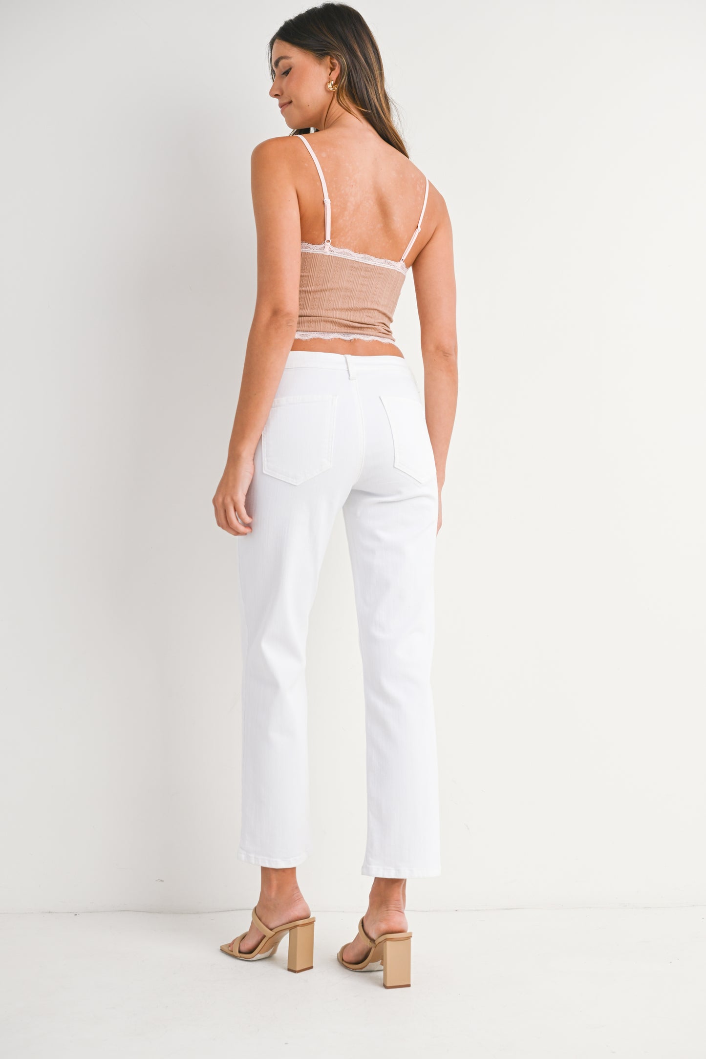 Viola White Utility Pocket Denim