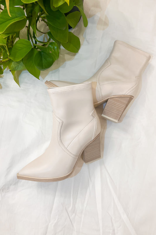 Rachell Cream Ankle Bootie - FINAL SALE