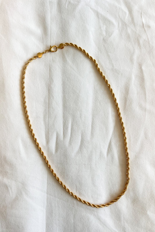 16" Gold Rope Chain Necklace  - FINAL SALE