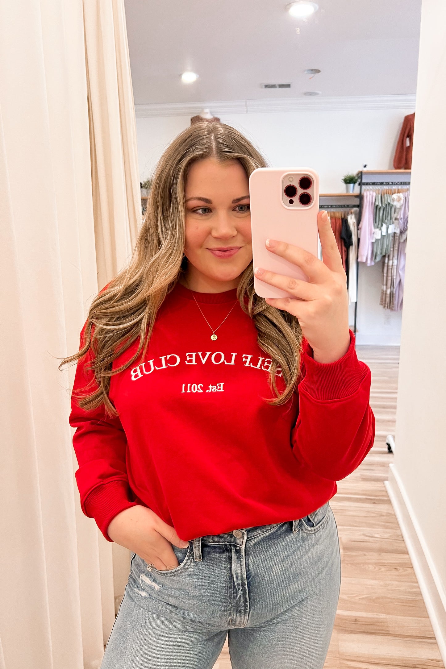 Self Love Club Red Sweatshirt - FINAL SALE