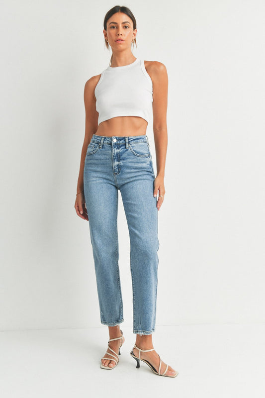 Astrid Medium Wash Straight Denim - FINAL SALE