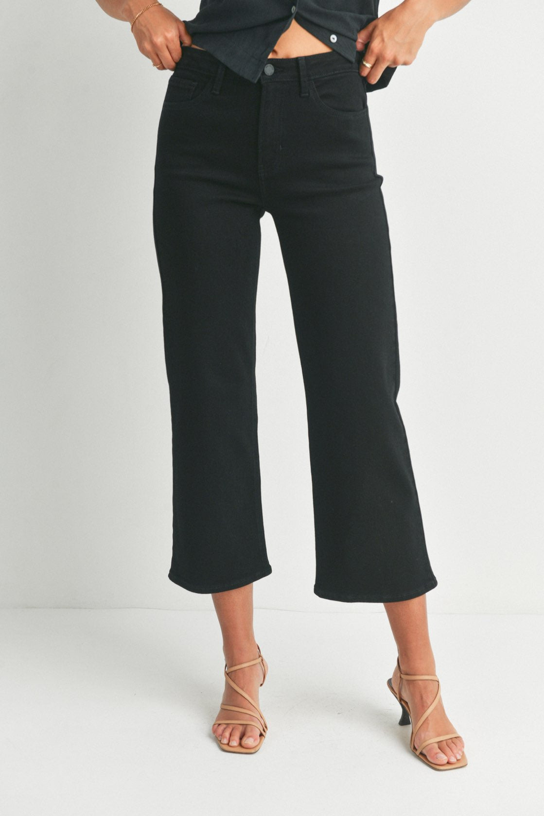 Harlow Black Wide Leg Denim - FINAL SALE