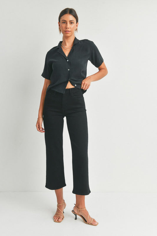 Harlow Black Wide Leg Denim - FINAL SALE