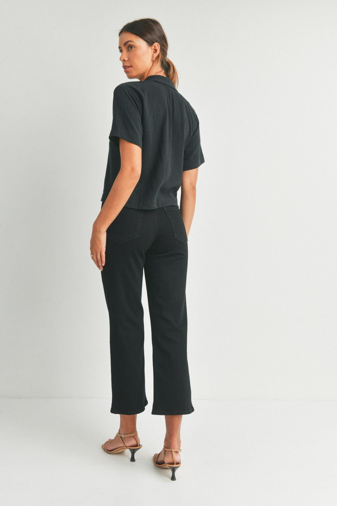 Harlow Black Wide Leg Denim - FINAL SALE