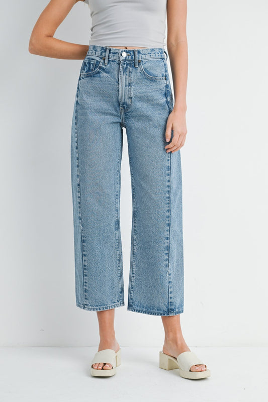 Nicolete Medium Wash Barrel Denim