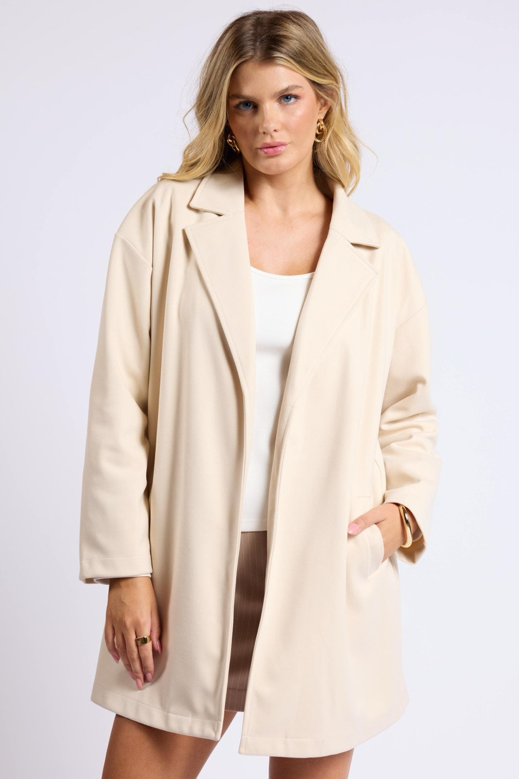 Sable Cream Duster Coat