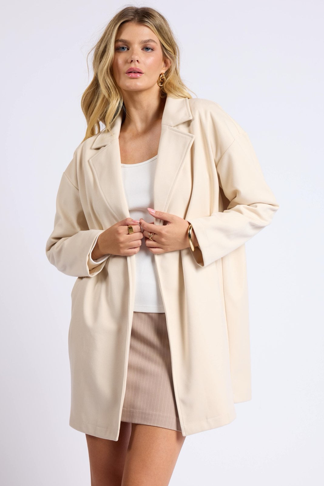 Sable Cream Duster Coat