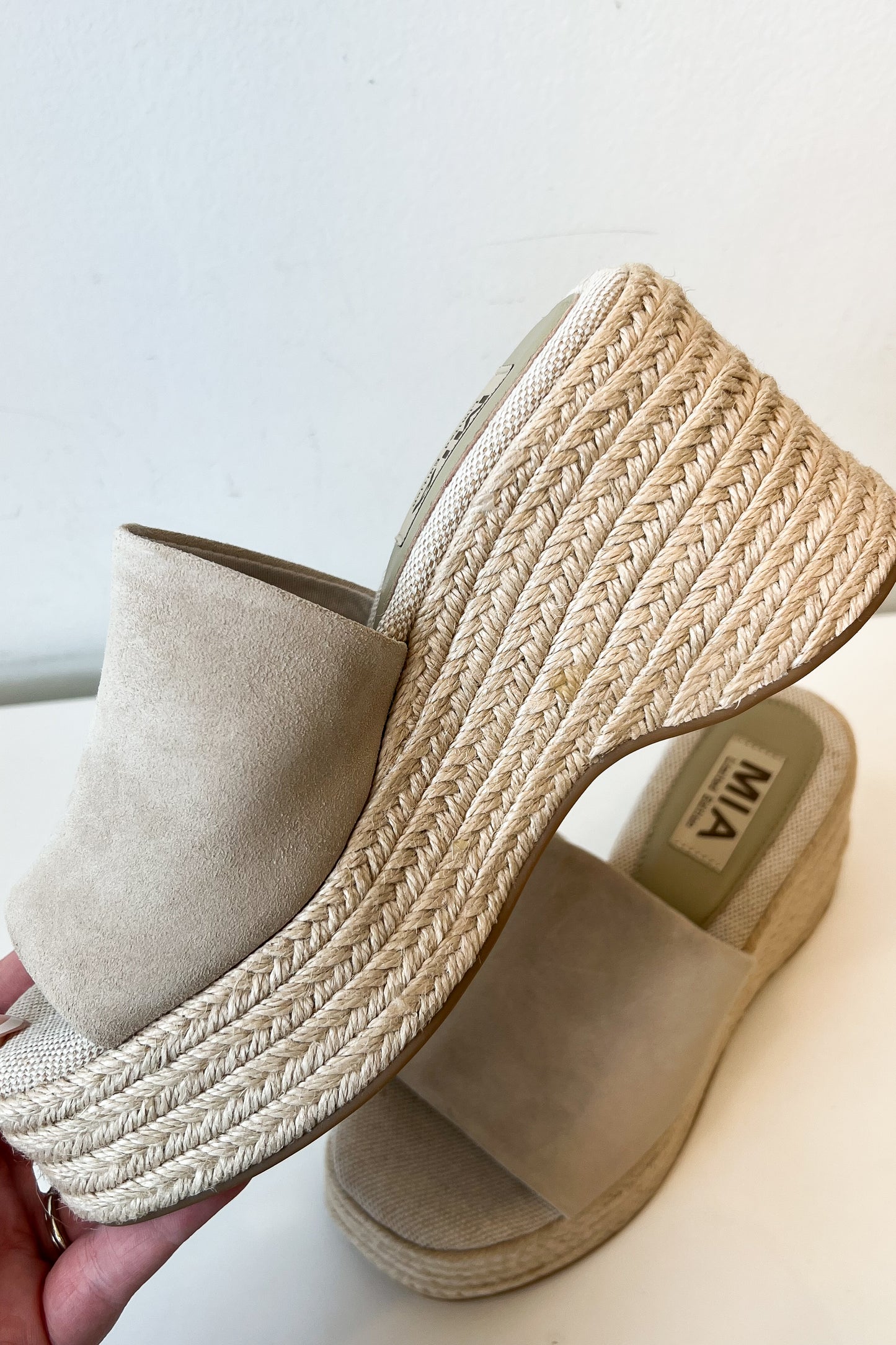 Palma Beige Espadrille Wedge Sandals - FINAL SALE