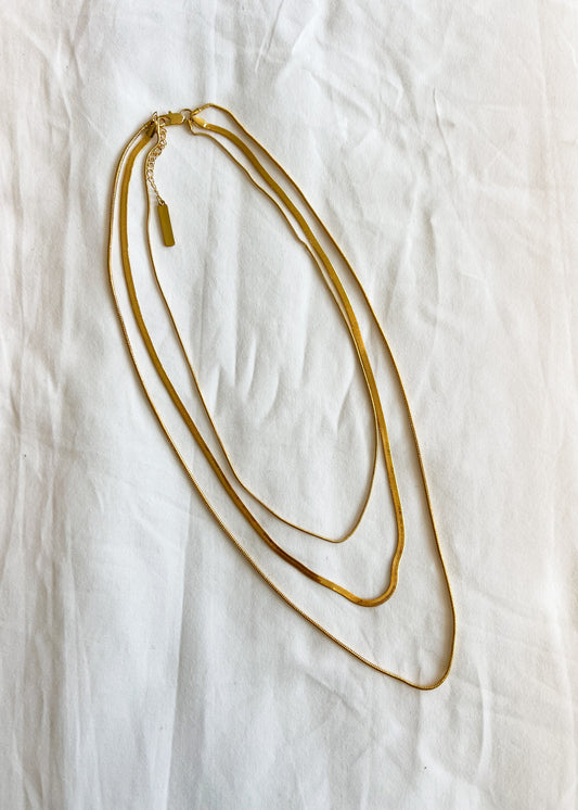 Rio Gold Multi Chain Necklace  - FINAL SALE