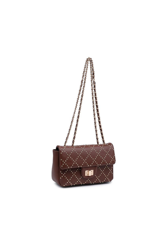 Brown Studded Crossbody Bag - FINAL SALE