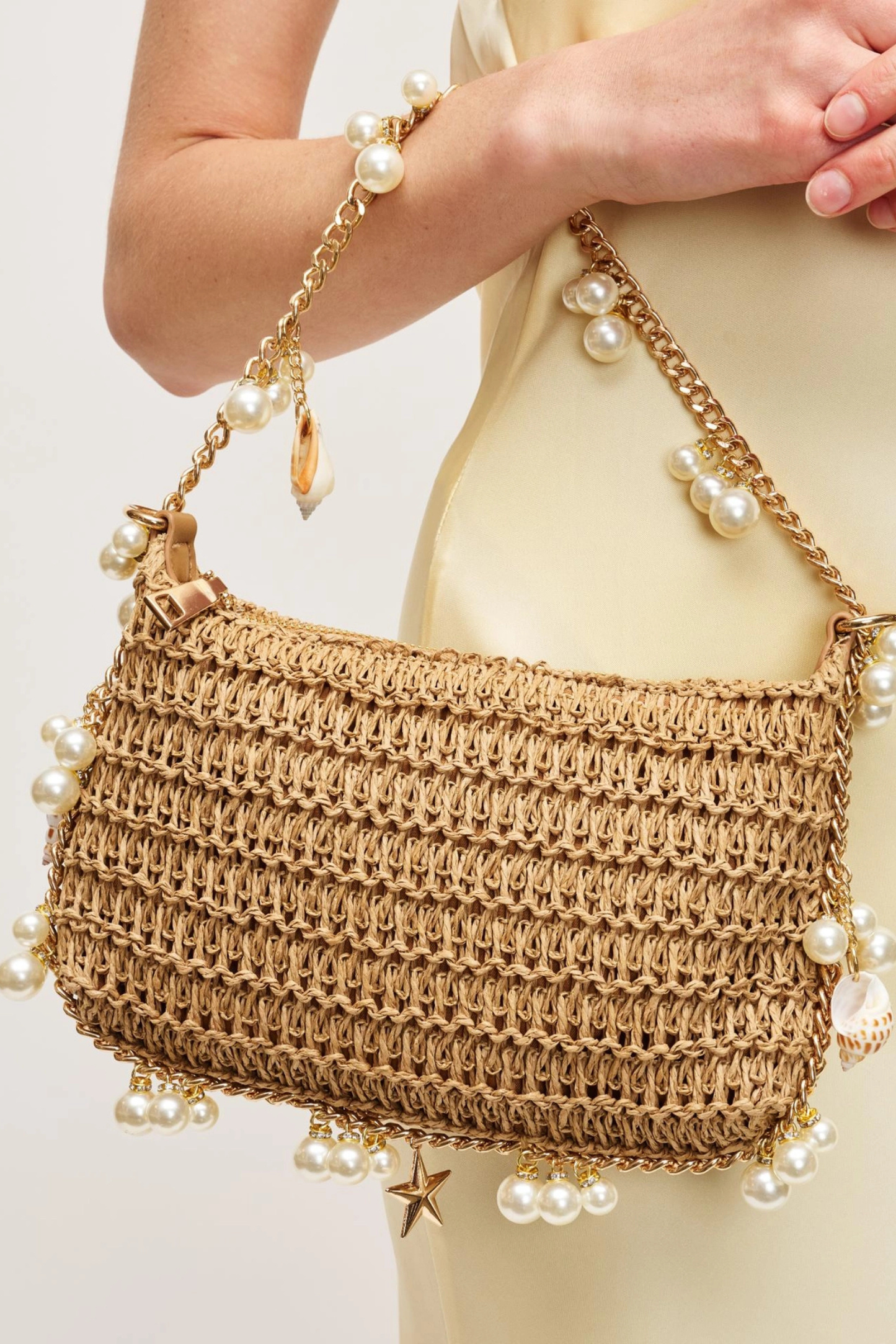Steph Straw Charm Crossbody Bag - FINAL SALE