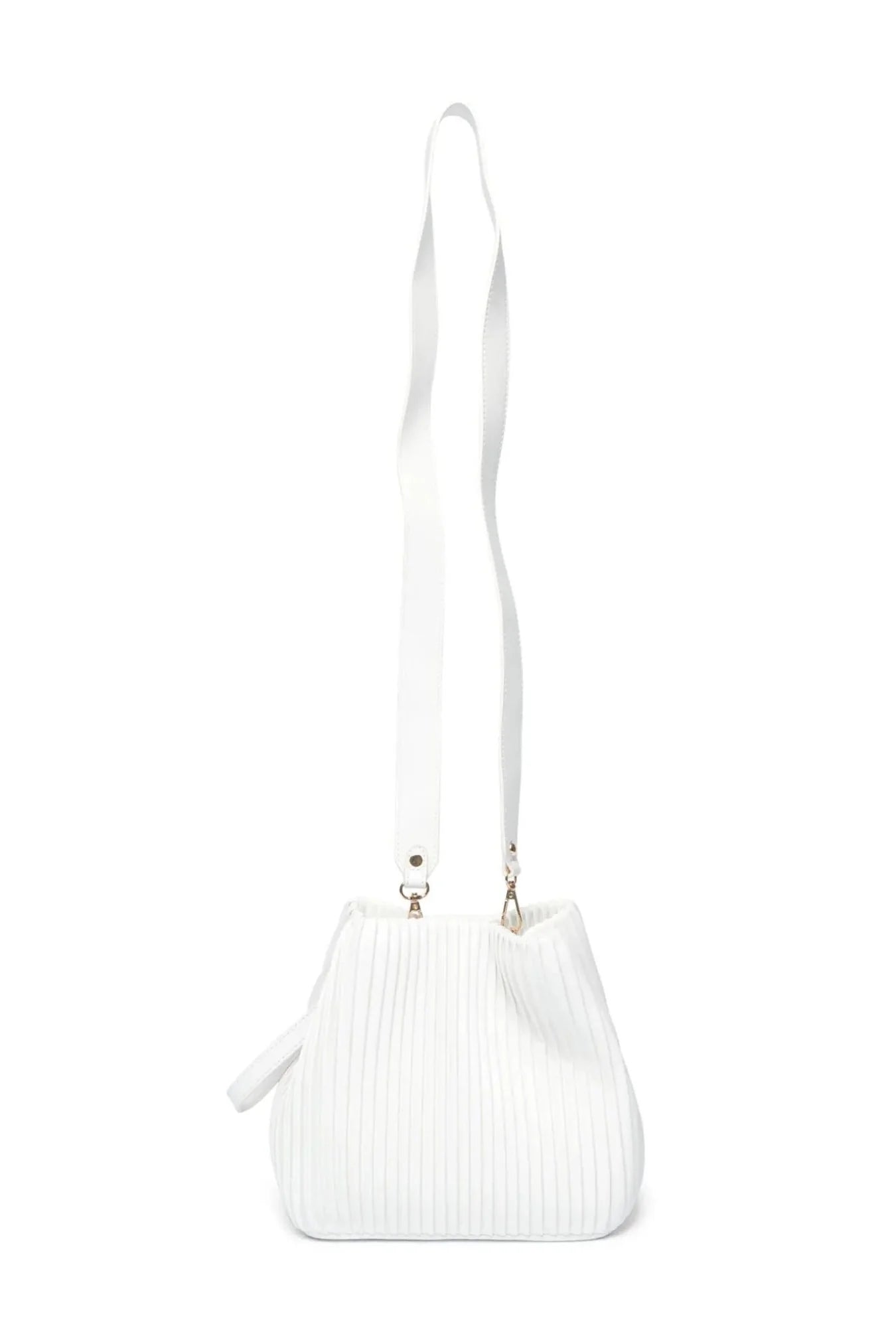 White Pleated Crossbody Bag - FINAL SALE