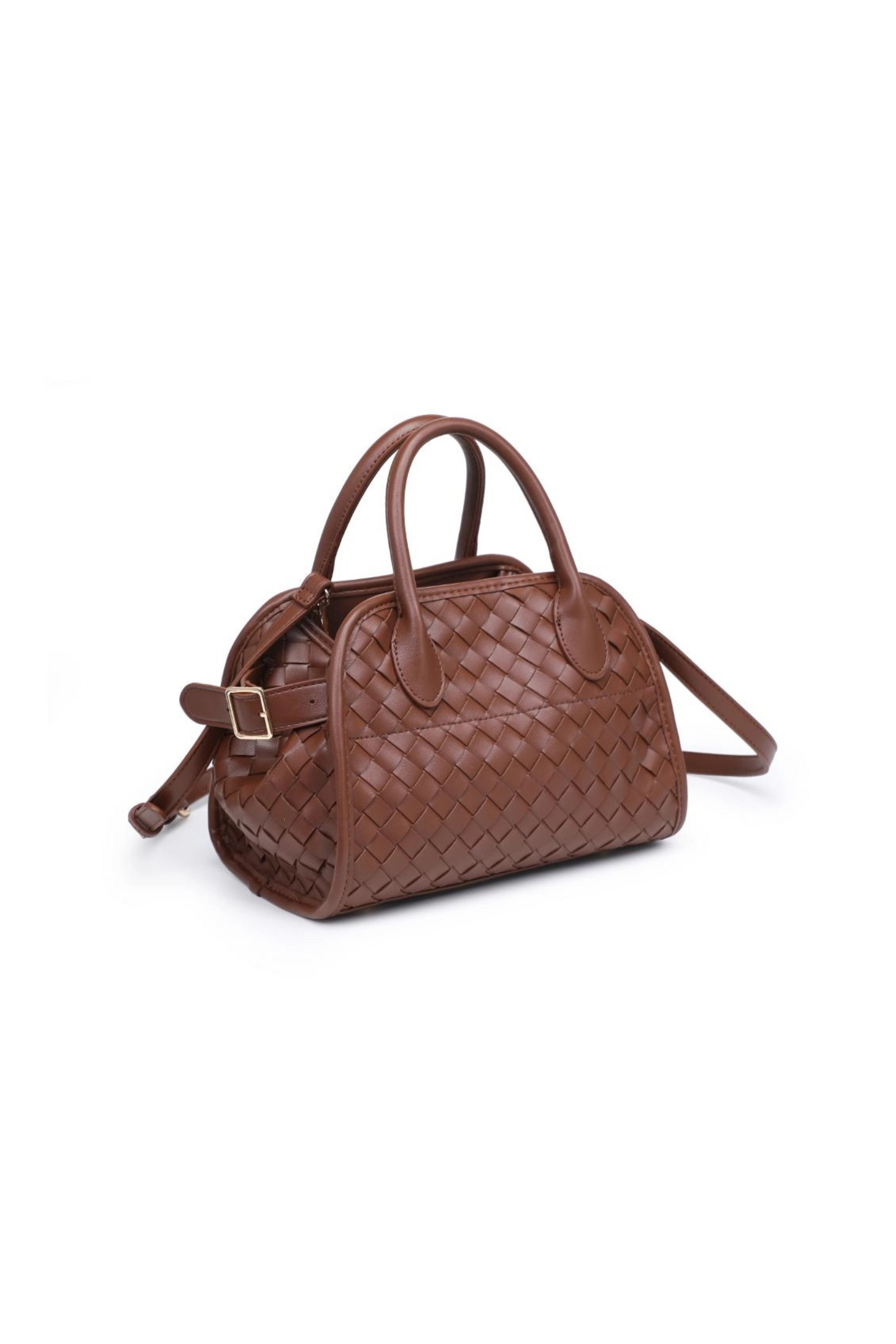 Kristie Tan Faux Leather Woven Handbag - FINAL SALE