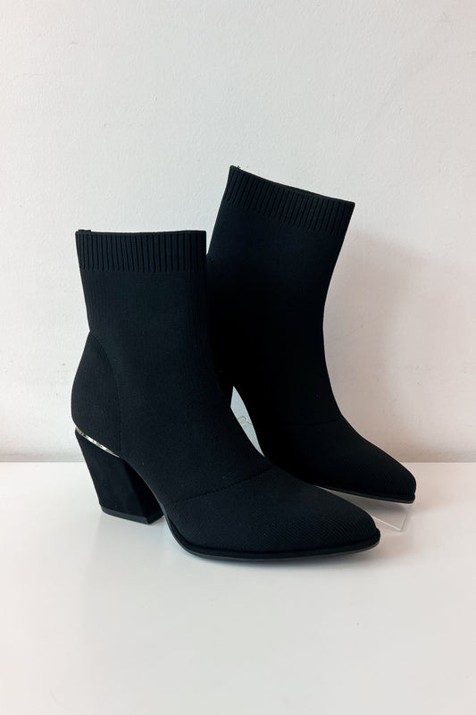 Draxton Black Sock Bootie