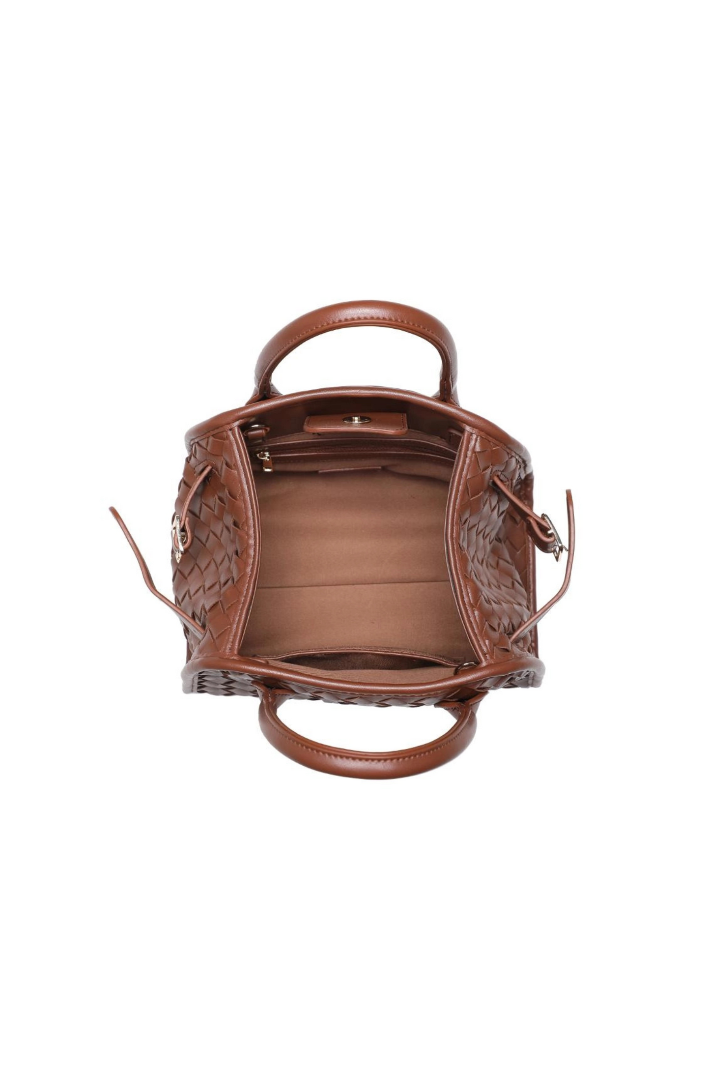 Kristie Tan Faux Leather Woven Handbag - FINAL SALE