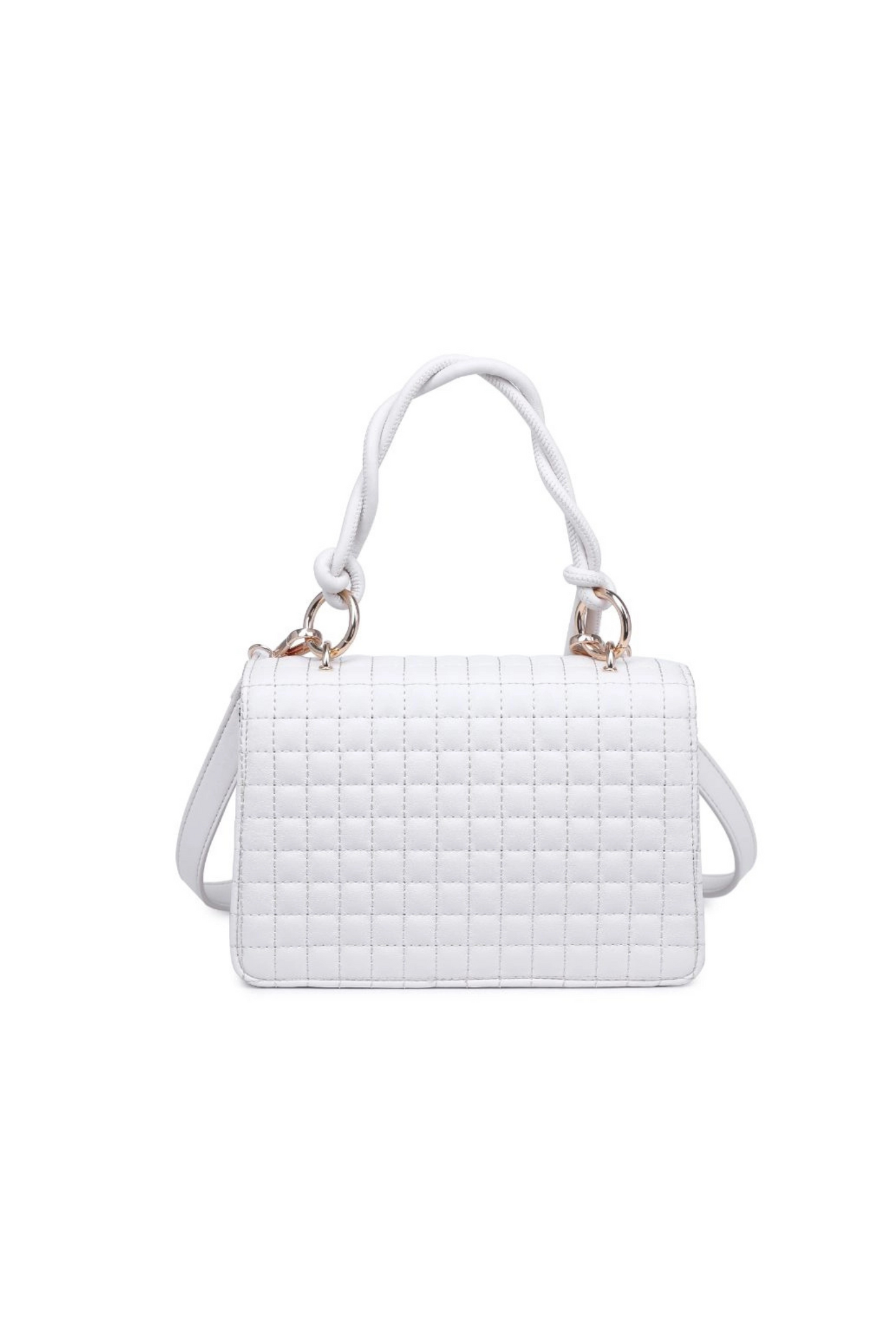 Zoe Oatmilk Vegan Leather Quilted Handbag - FINAL SALE
