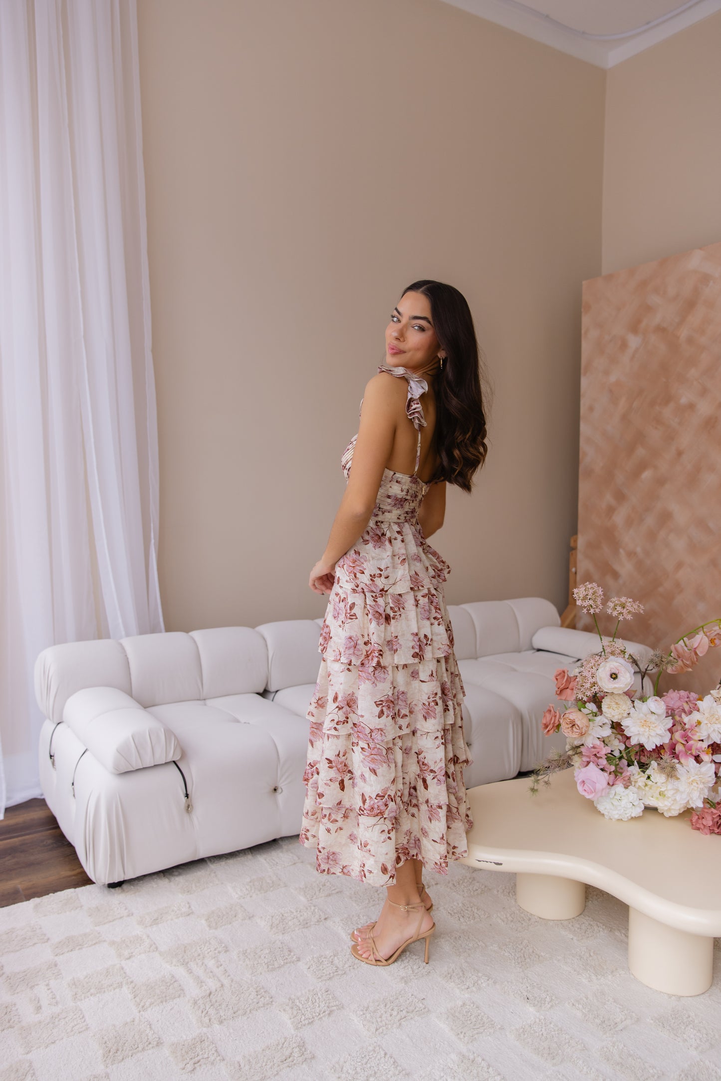 Robynn Mauve Floral Maxi Dress