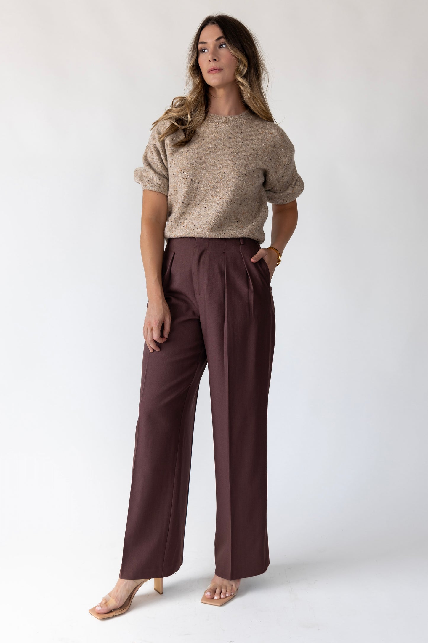 Colette Oatmeal Crewneck Sweater