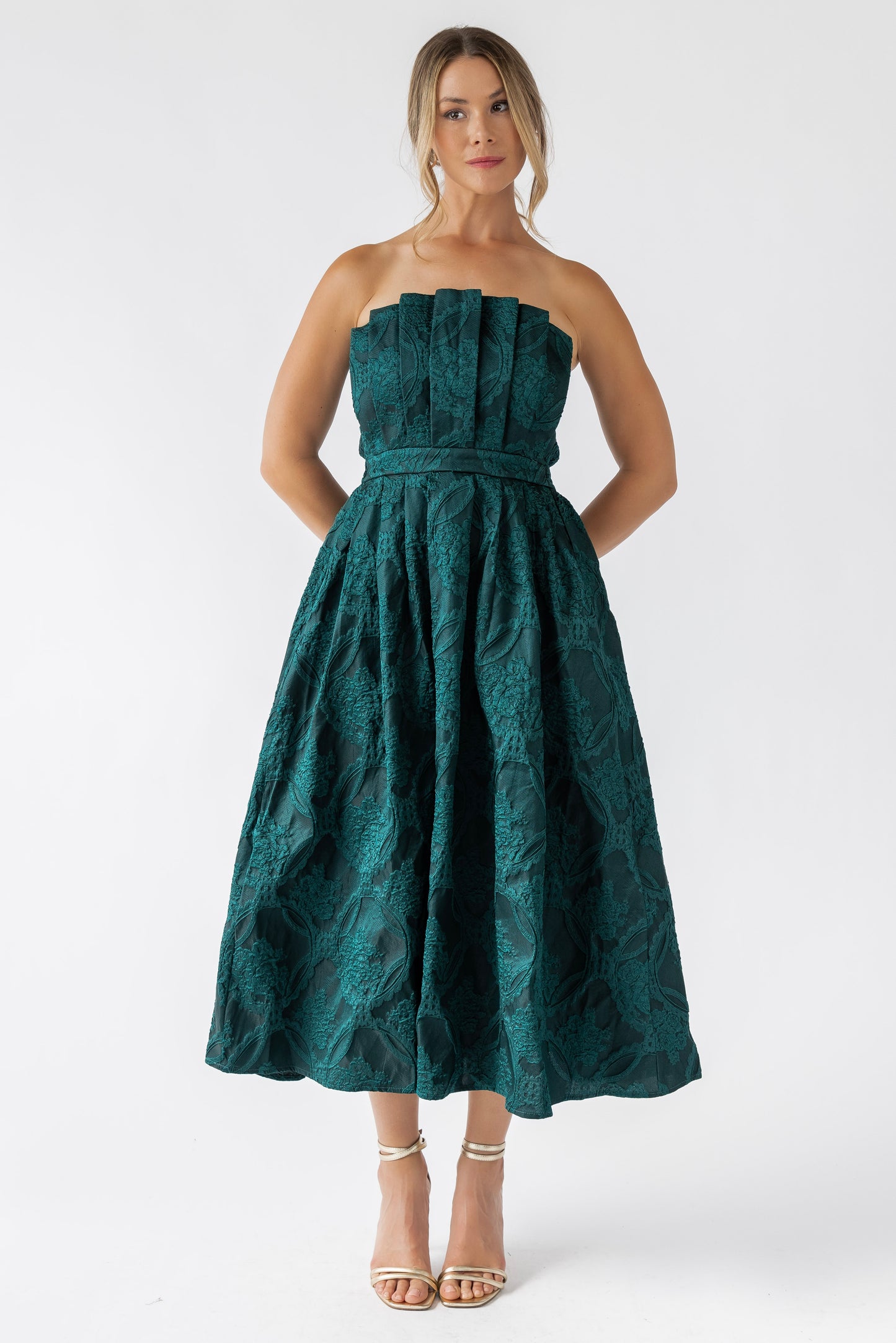 Marren Green Embellished Dress