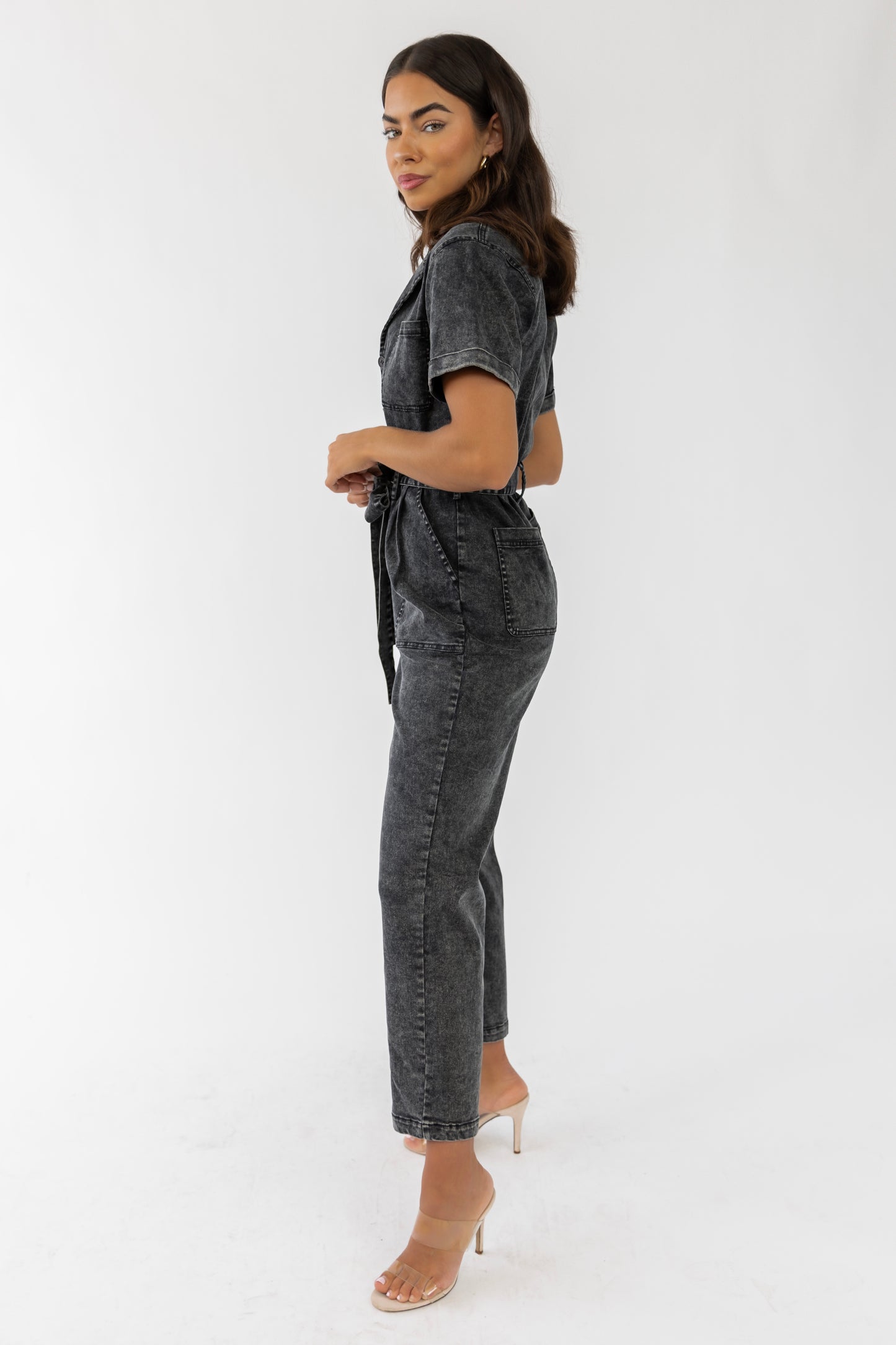 Kendall Black Washed Jumpsuit - FINAL SALE