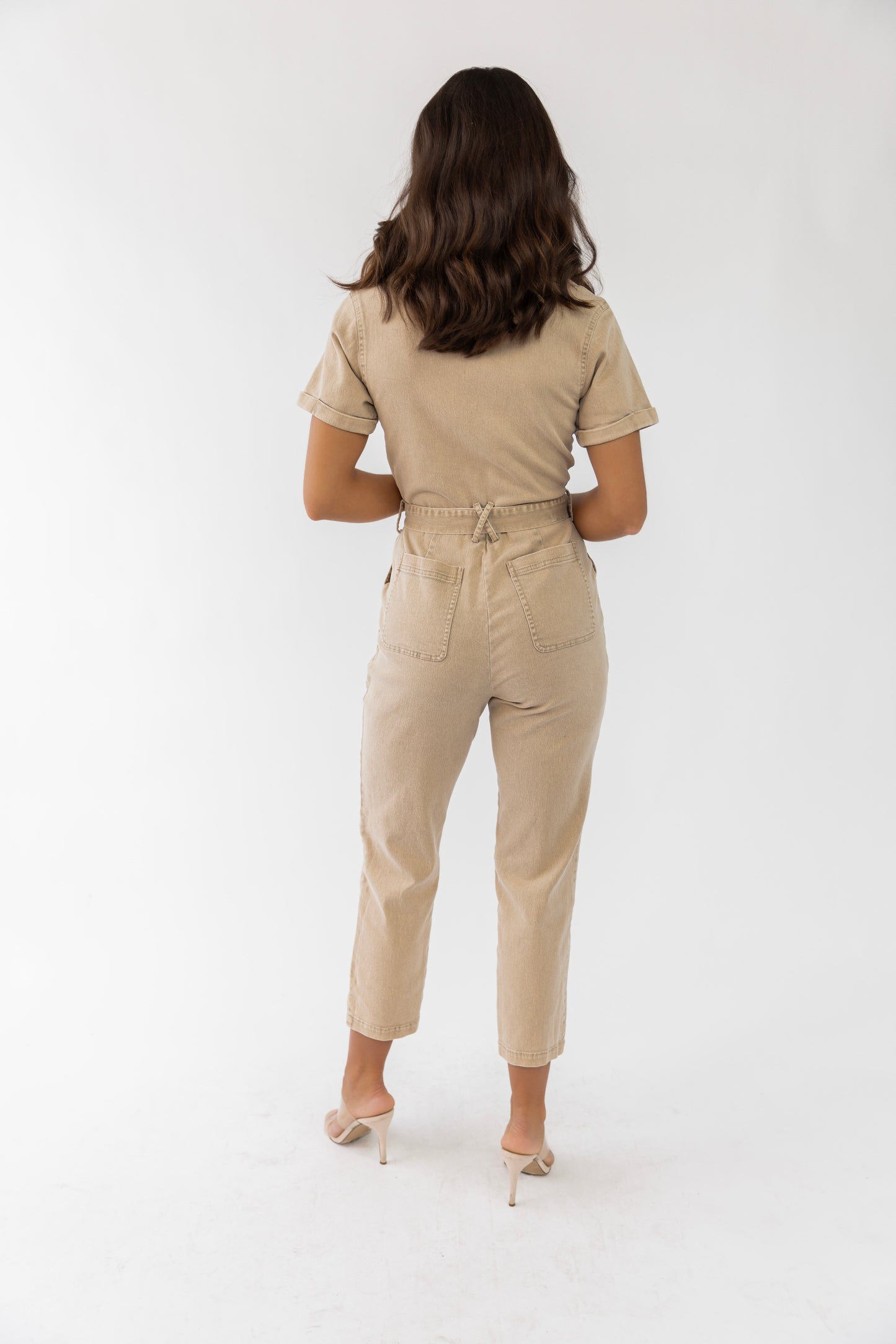 Kendall Khaki Washed Utility Jumpsuit - FINAL SALE