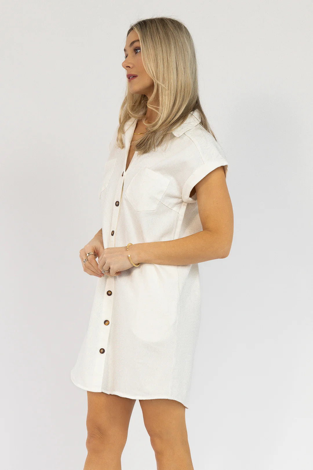 Luella White Twill Shirt Dress