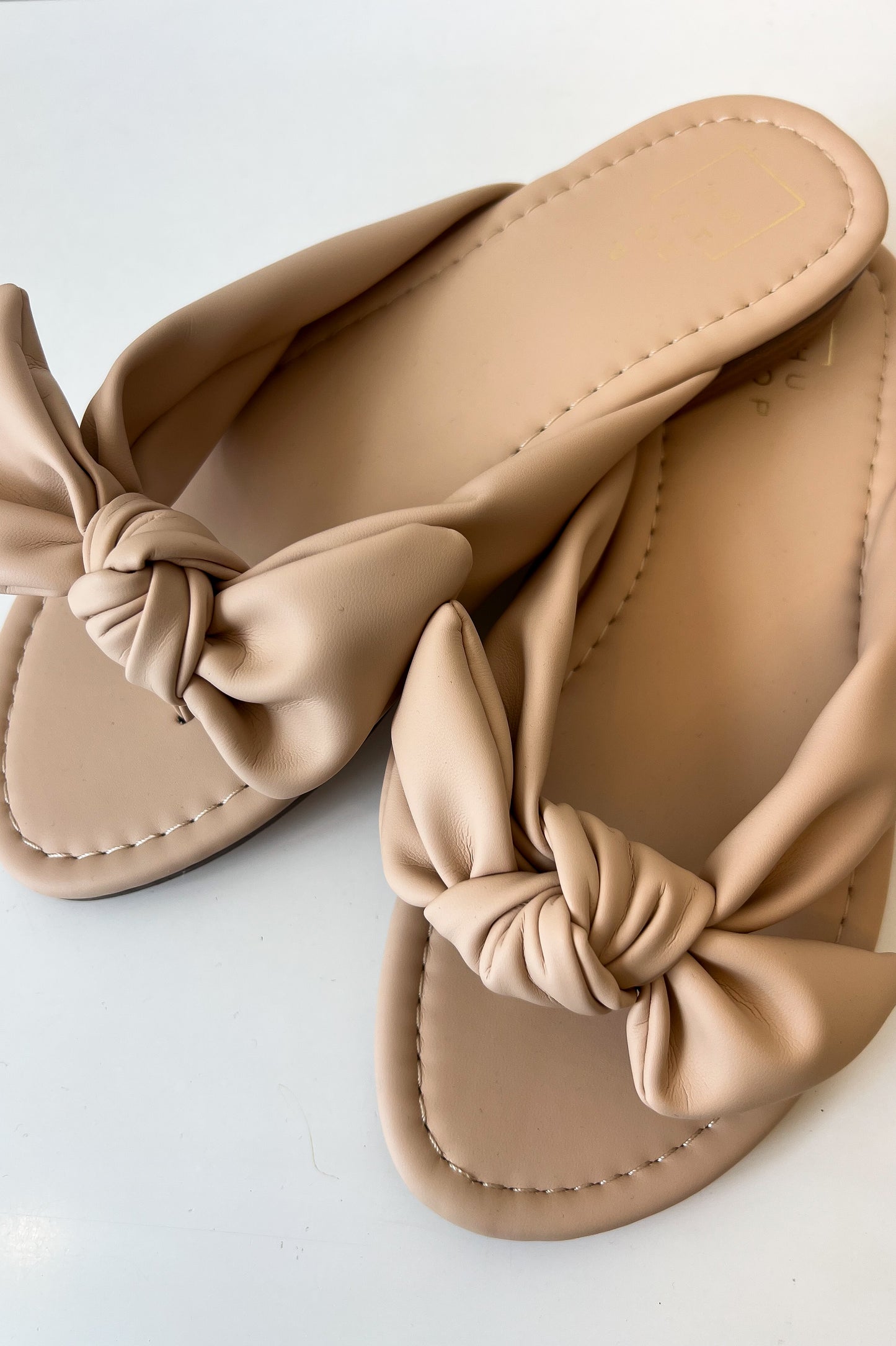 Khloe Beige Bow Sandals - FINAL SALE