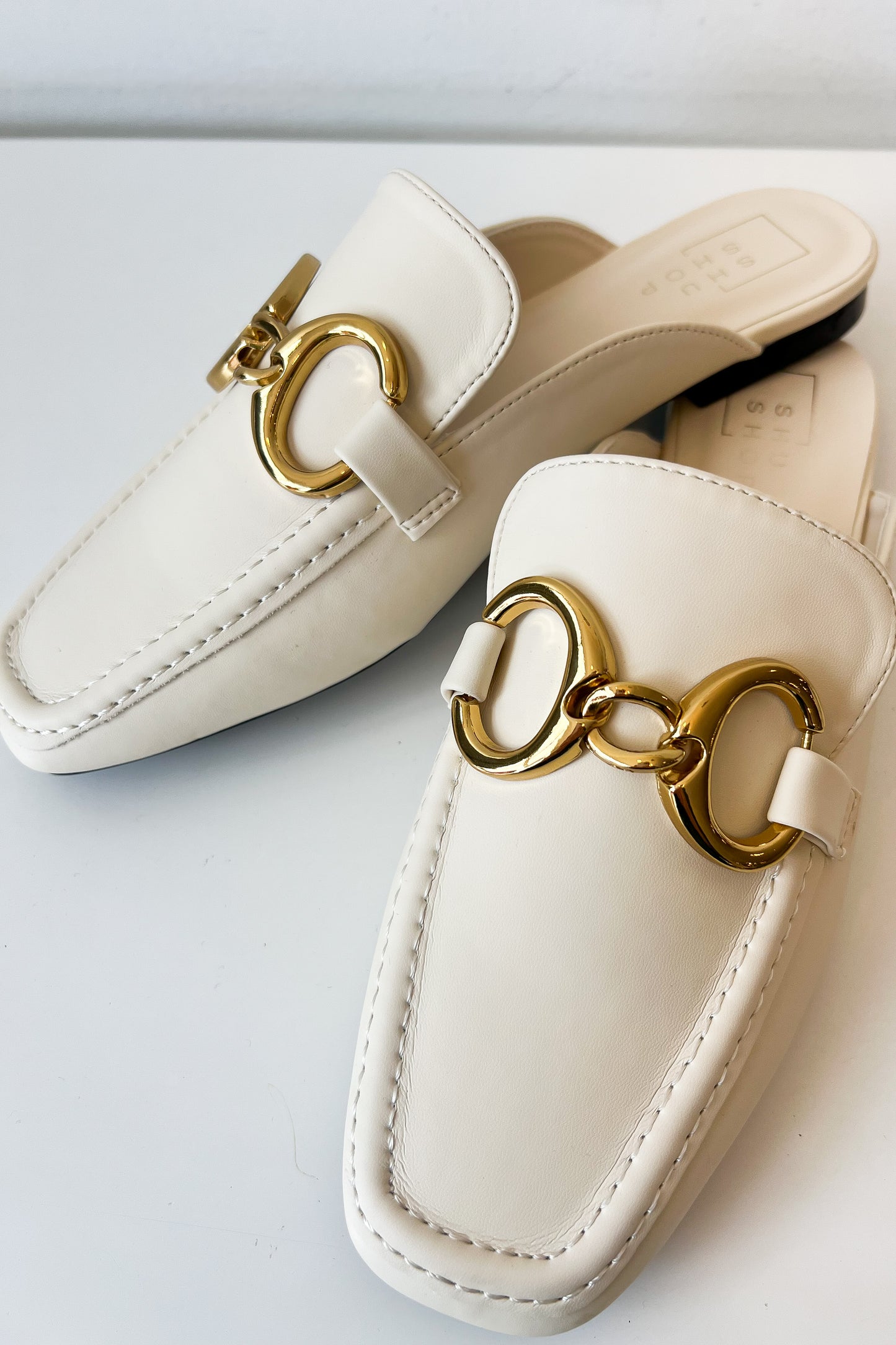 Emina White Slip On Loafer - FINAL SALE