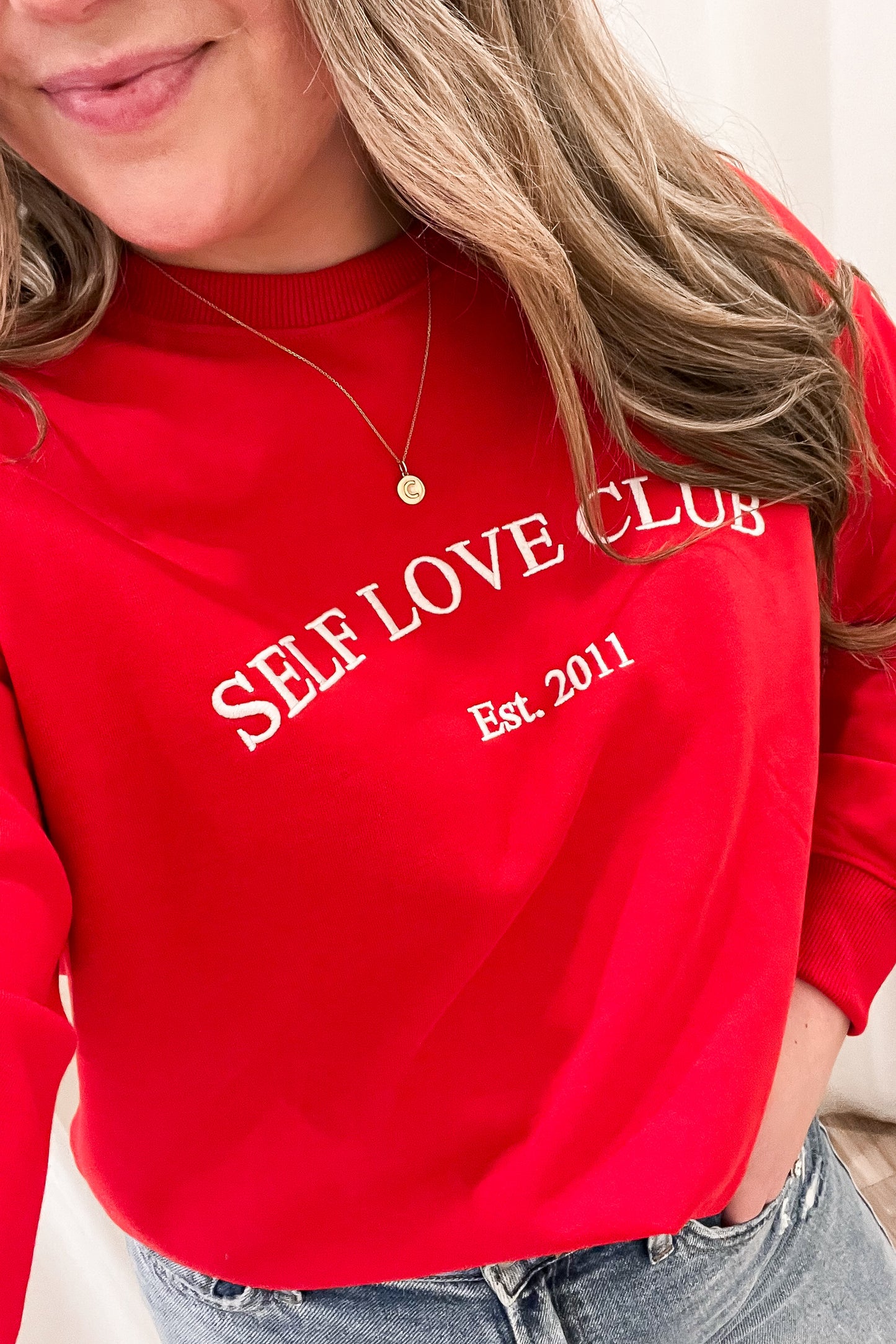 Self Love Club Red Sweatshirt - FINAL SALE