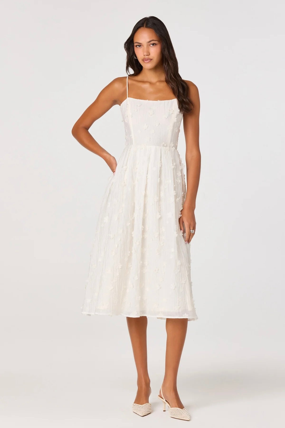 Avani Cream Midi Dress