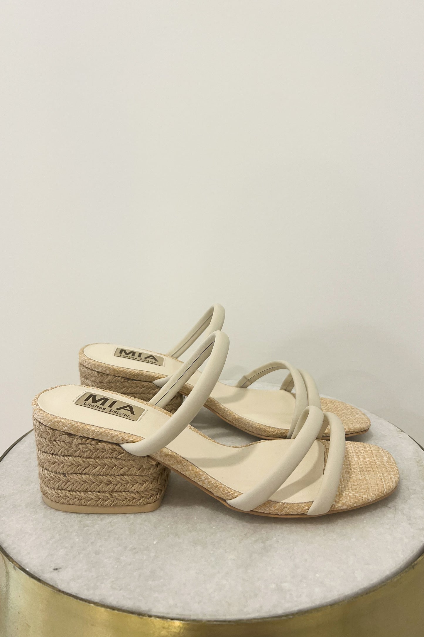 Soline Ivory Strappy Heel