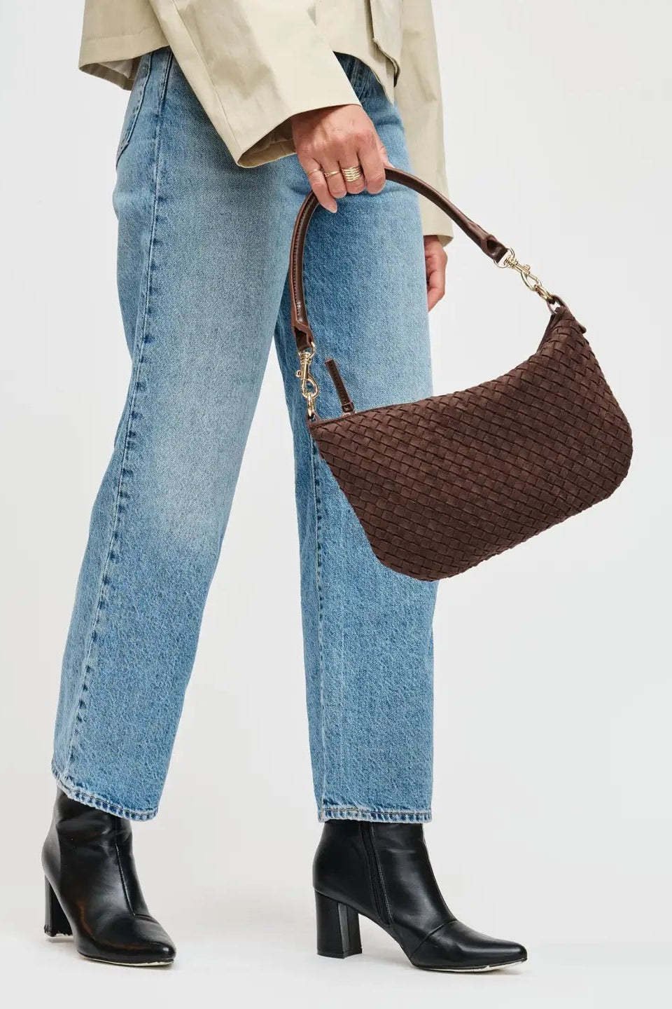 Jordan Espresso Woven Handbag - FINAL SALE