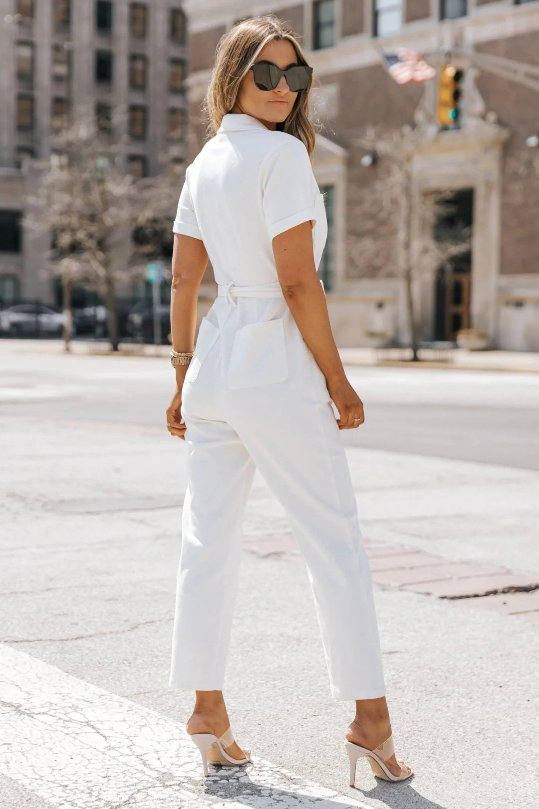 Kendall White Washed Utility Jumpsuit - FINAL SALE