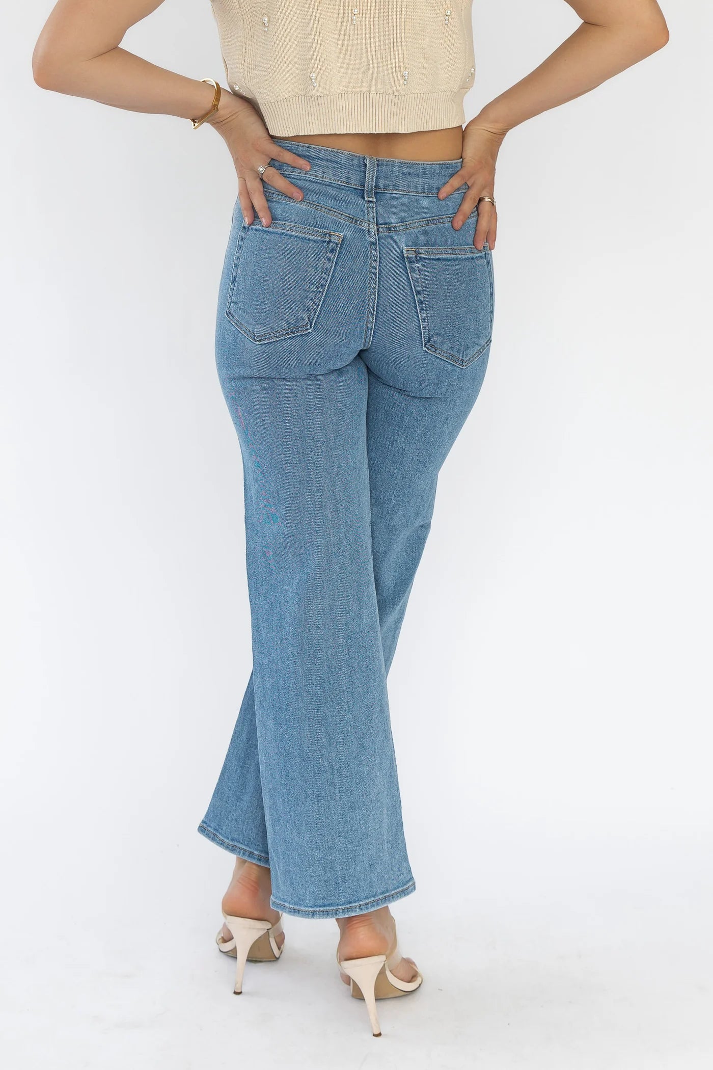 Around Town Light Wash Straight Denim - FINAL SALE