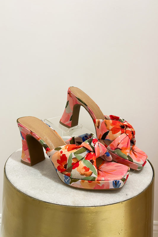 Quinn Red Floral Heel