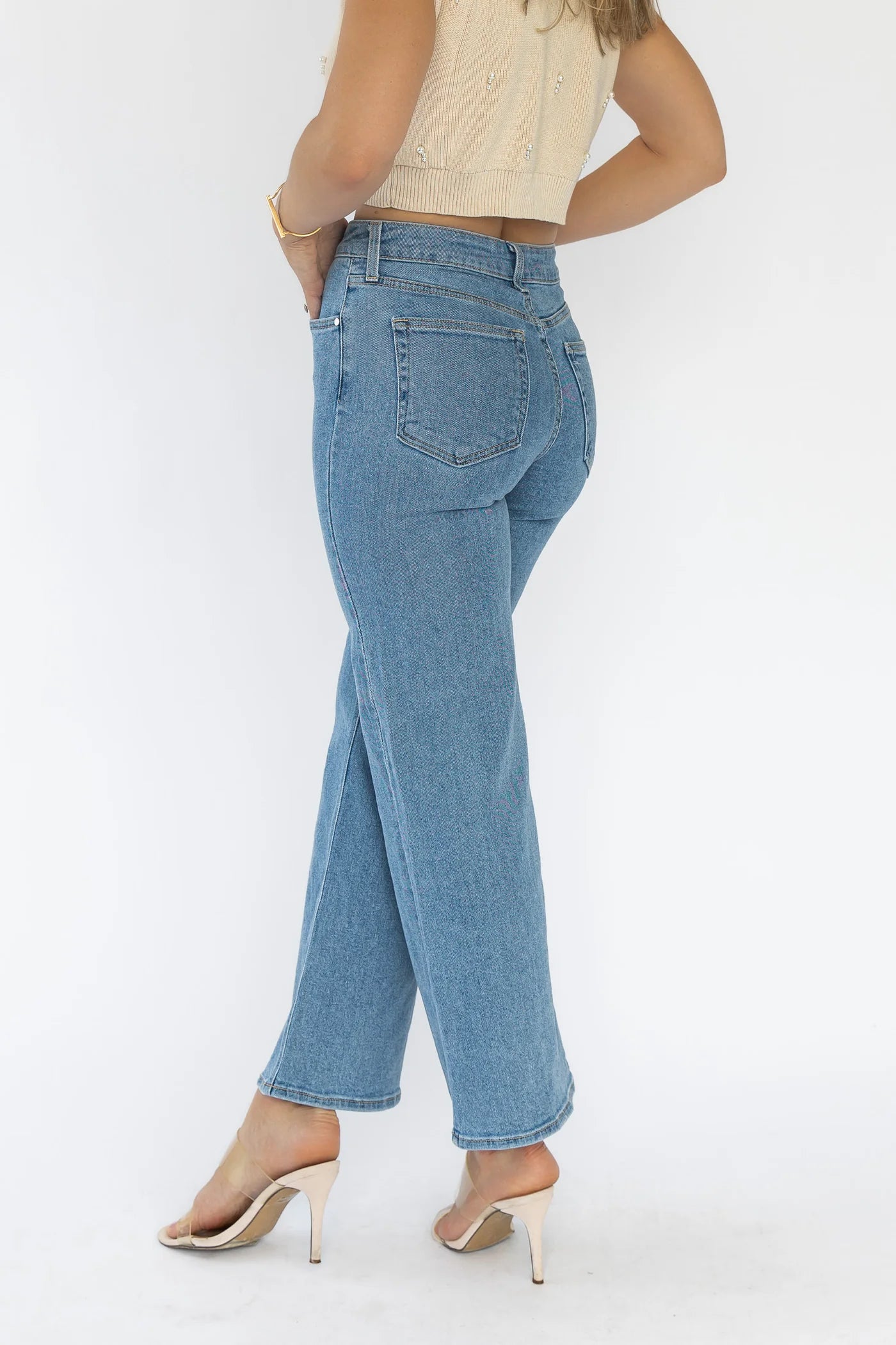 Around Town Light Wash Straight Denim - FINAL SALE