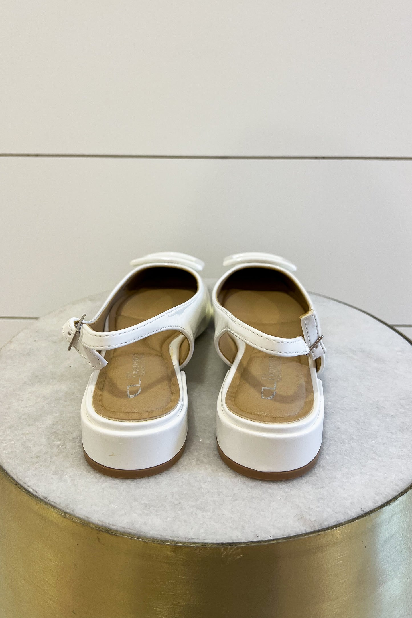 Vara White Patent Ballerina Flat