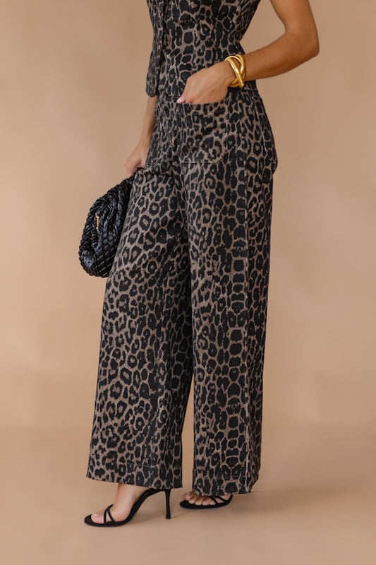 Bardot Leopard Print Pants