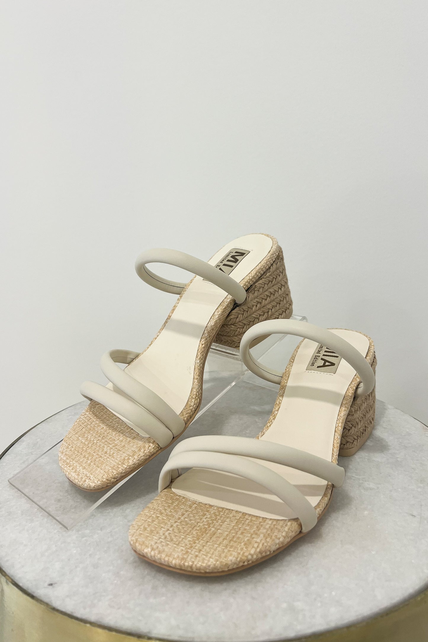 Soline Ivory Strappy Heel