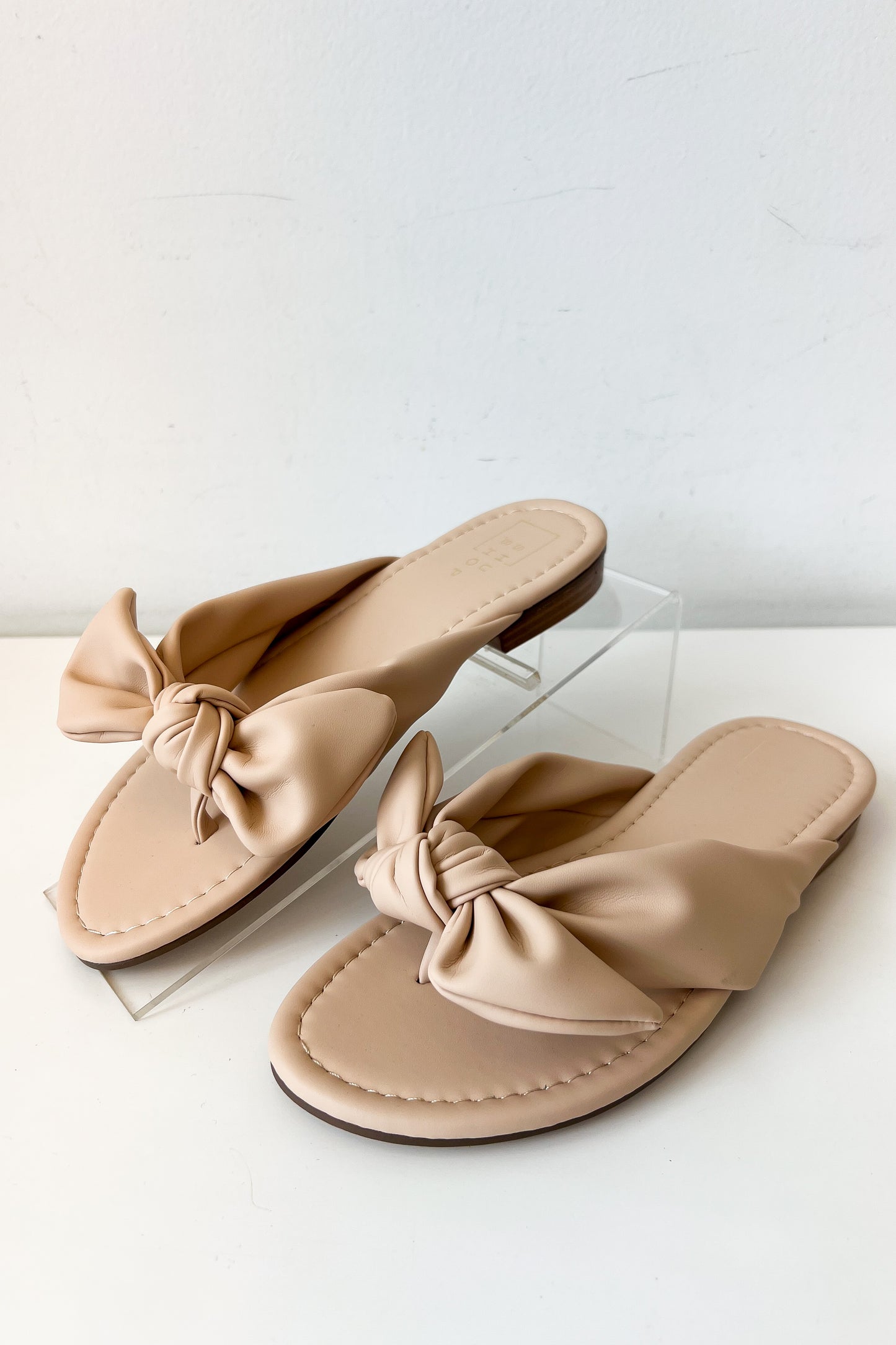 Khloe Beige Bow Sandals - FINAL SALE