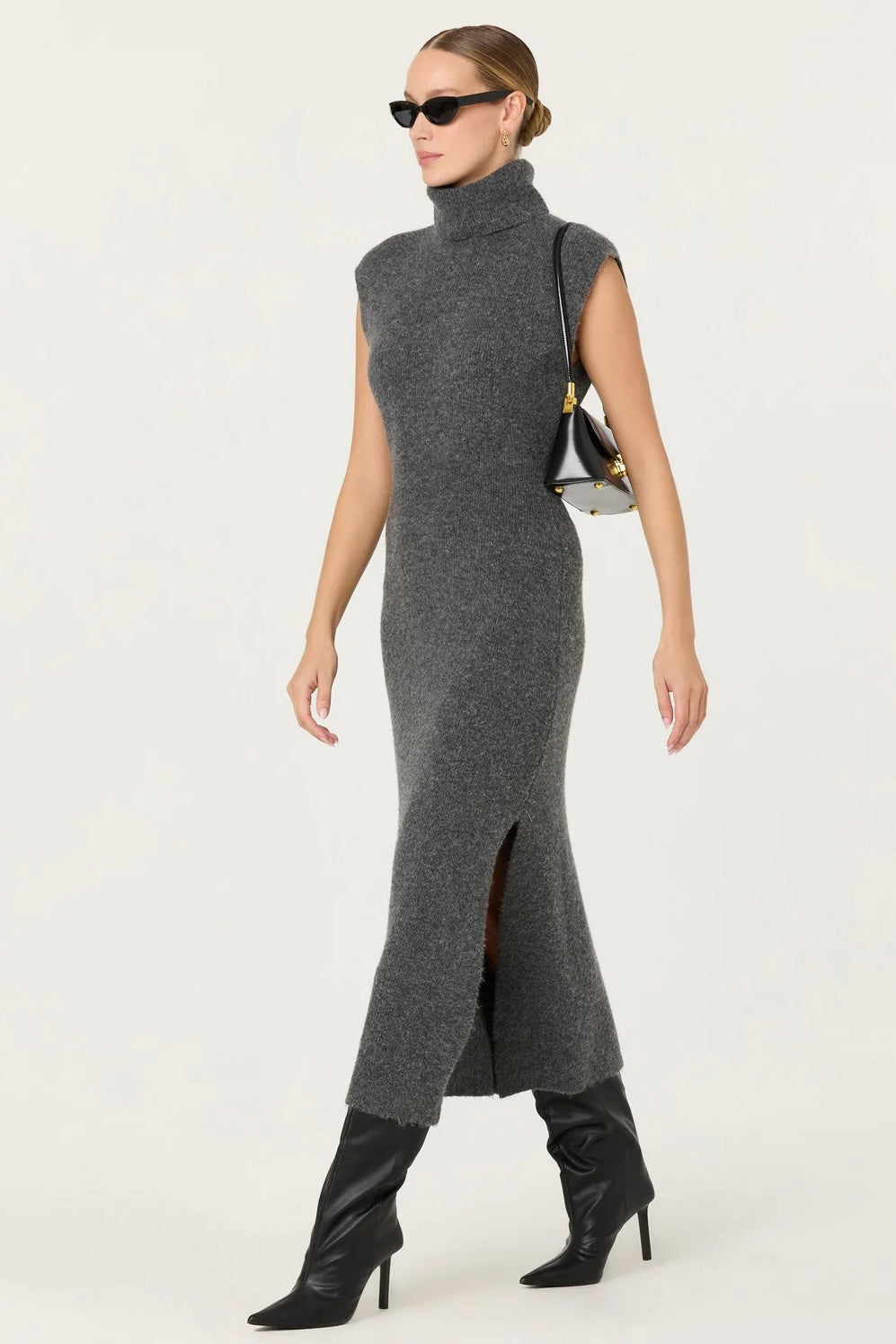 Roxanna Charcoal Sweater Dress - FINAL SALE