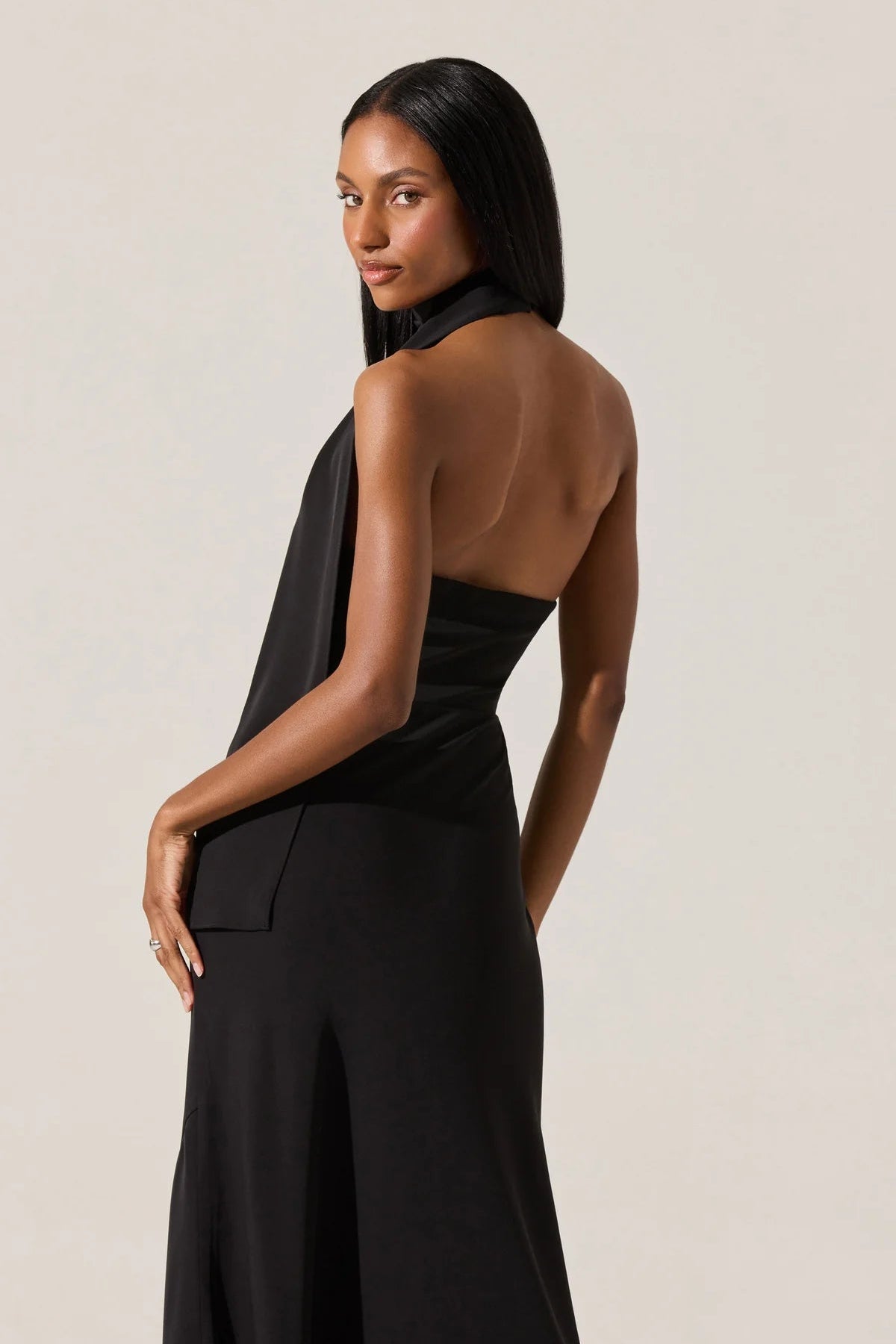 Hilaire Black V-Neck Dress