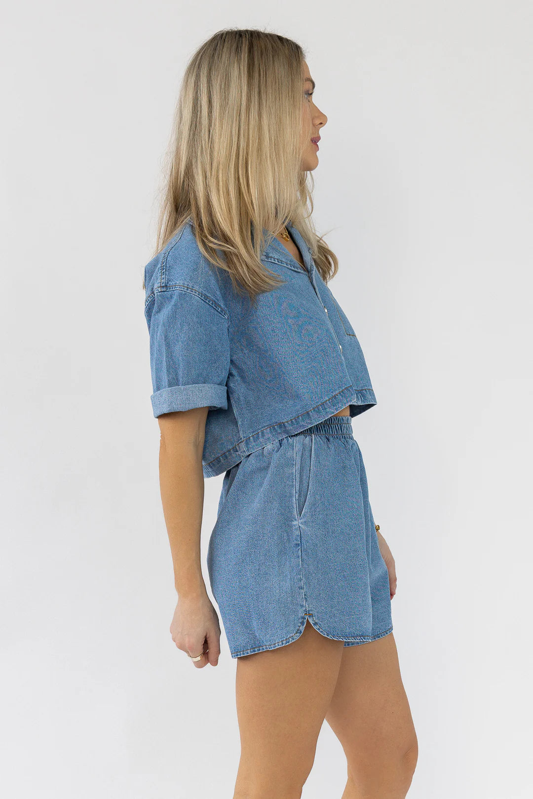 Adriana Denim Short Set - FINAL SALE