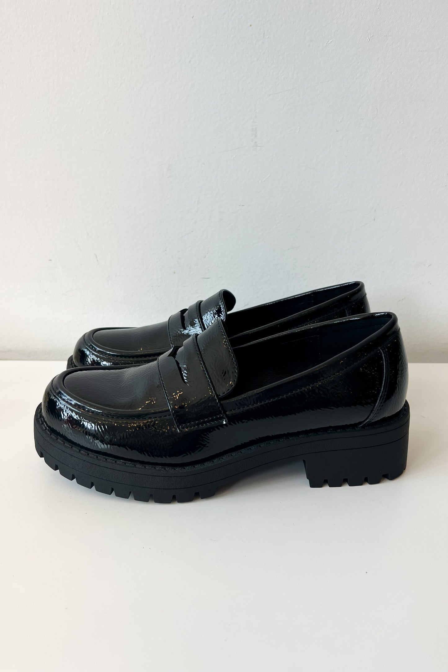 Laine Black Patent Leather Loafer