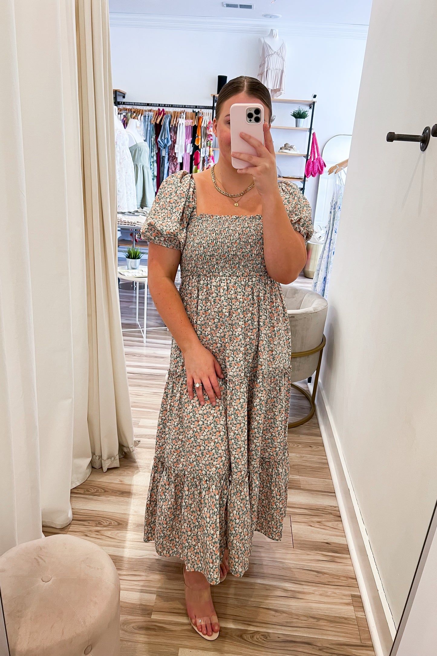 Laurel Sage Floral Maxi Dress