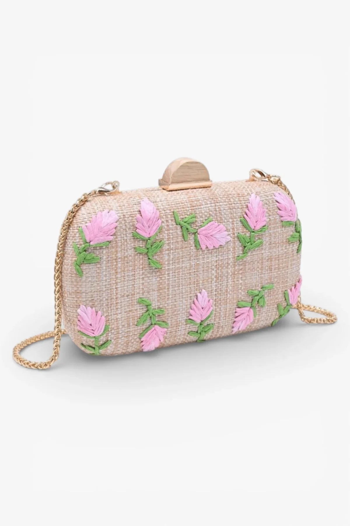 Kayden Pink Natural Evening Bag - FINAL SALE