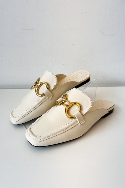 Emina White Slip On Loafer - FINAL SALE