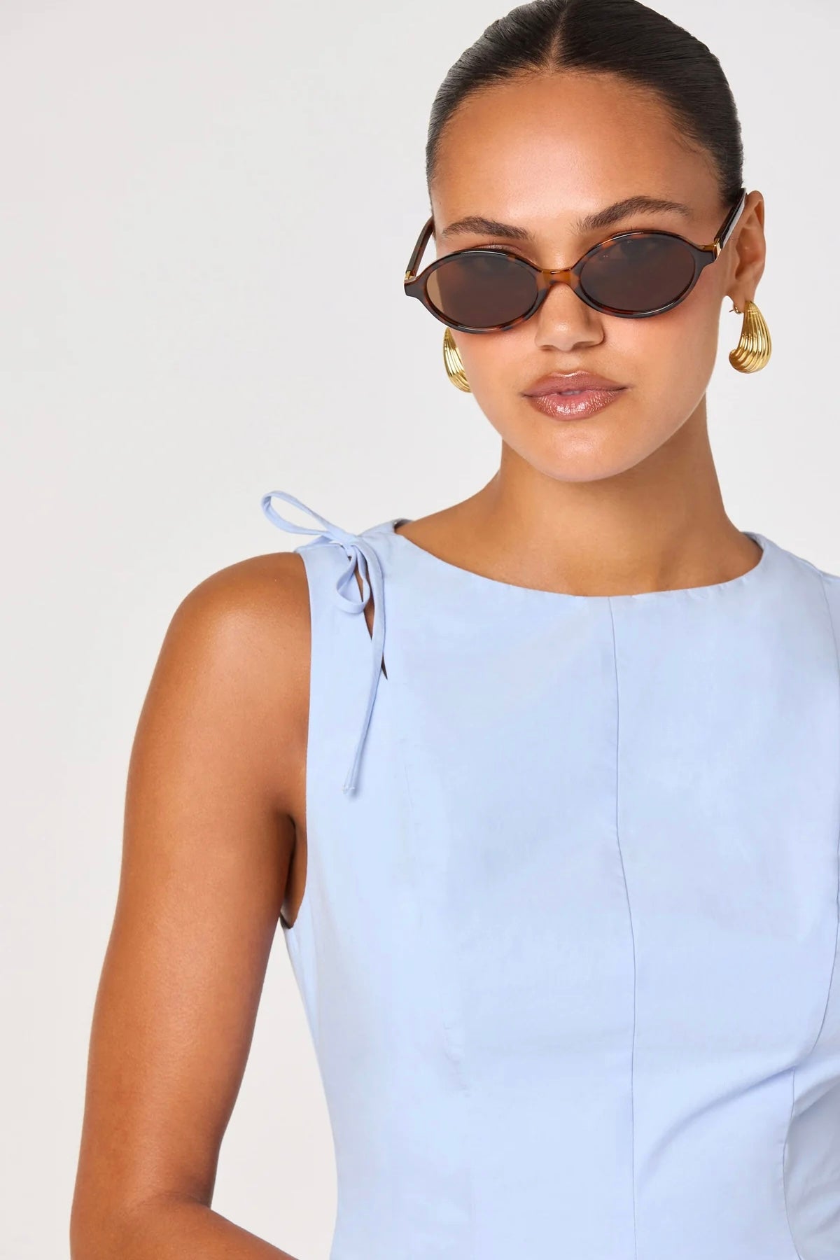 Kalish Blue Peplum Top