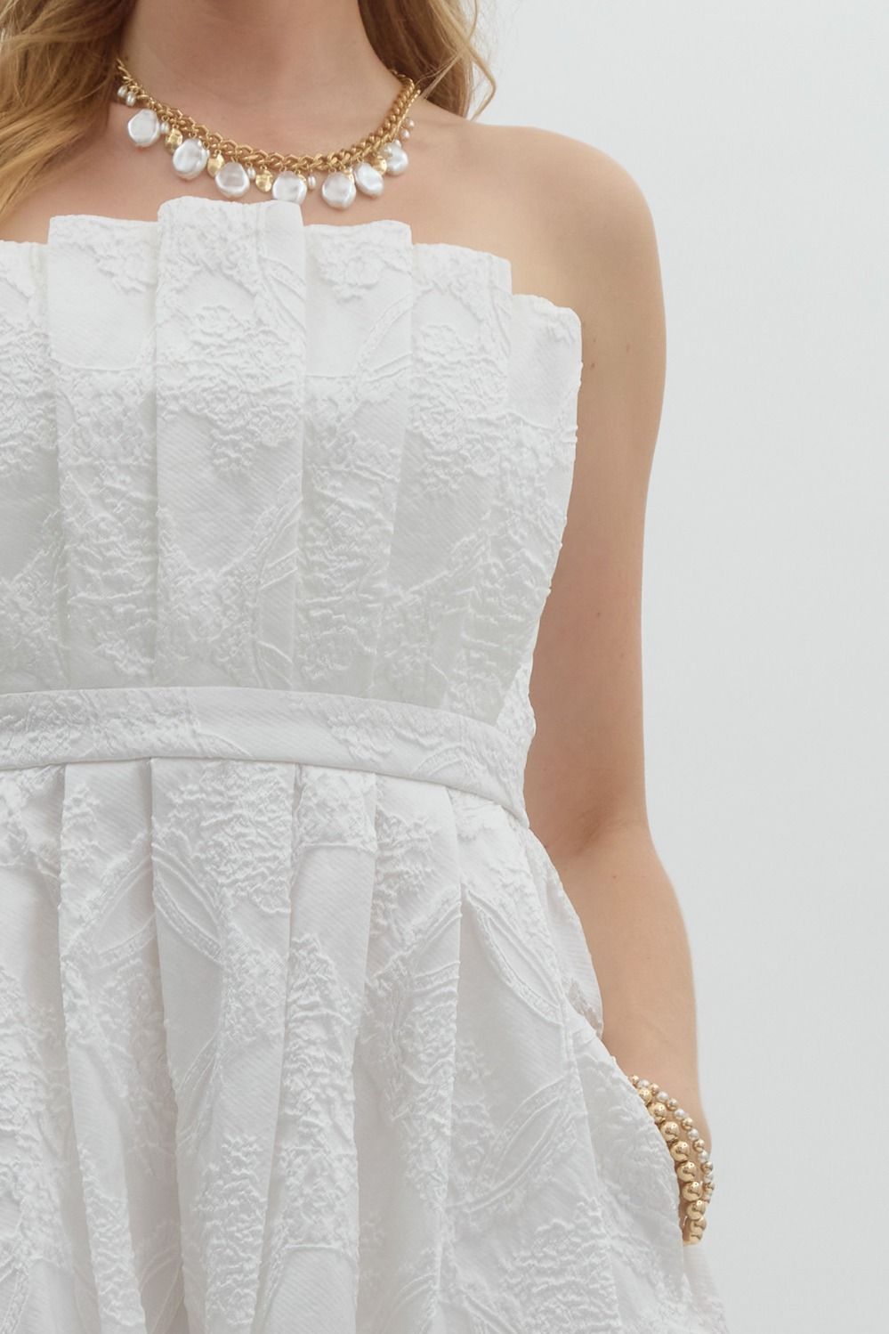 Marren White Embellished Dress