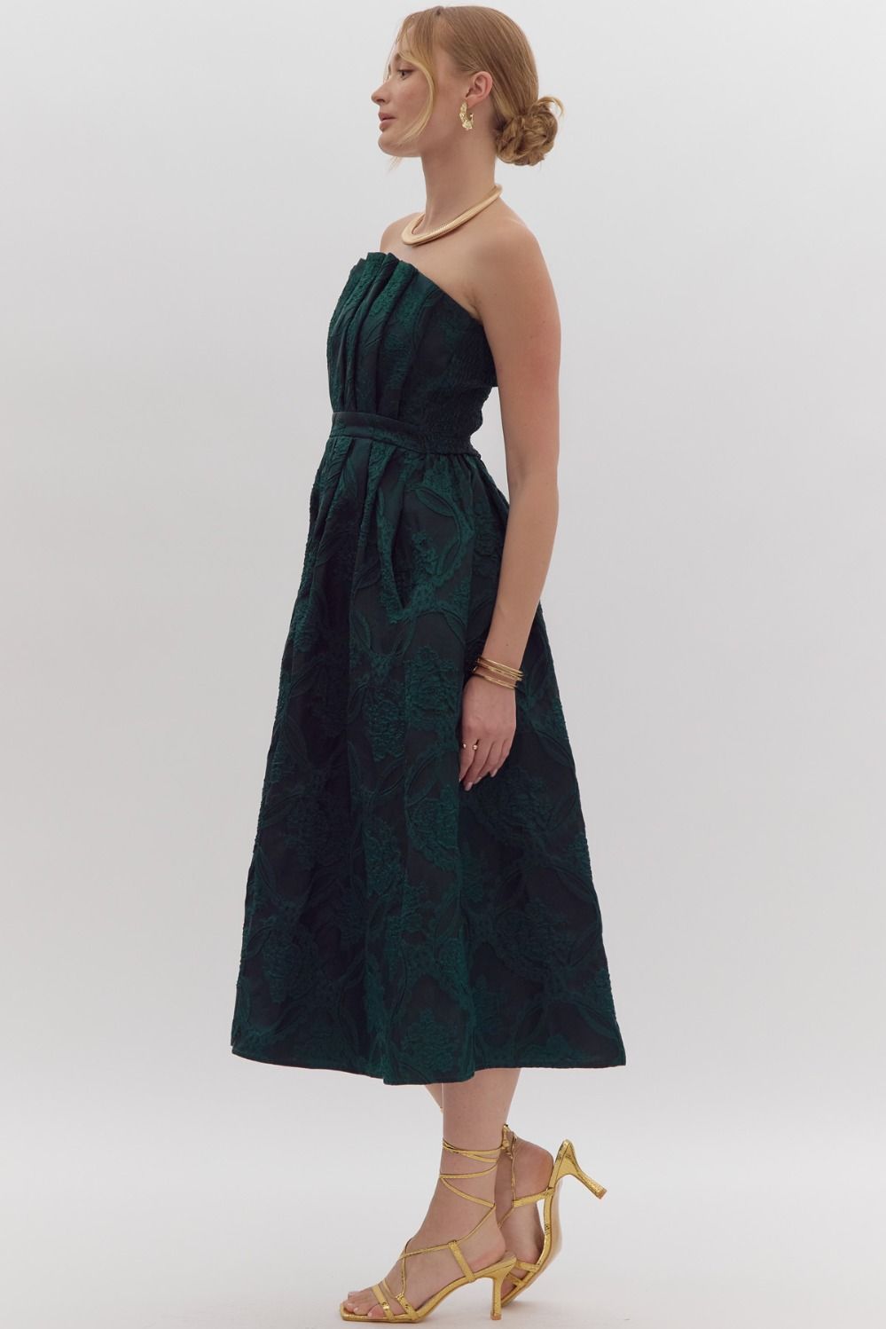 Marren Green Embellished Dress